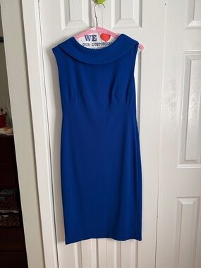 Calvin Klein Royal Blue Midi Sheath Dress